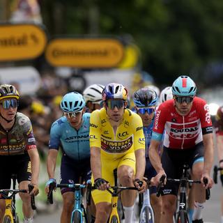 Première étape de montagne pour le Tour de France. [AP Photo - Thibault Camus]