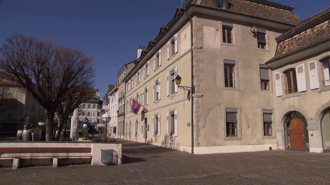 Le bâtiment de l'administration communale de Nyon. [RTS]