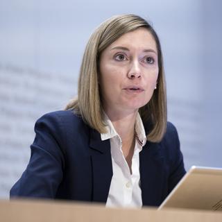 Johanna Gapany, conseillère aux Etats PLR fribourgeoise. [Keystone - Peter Klaunzer]