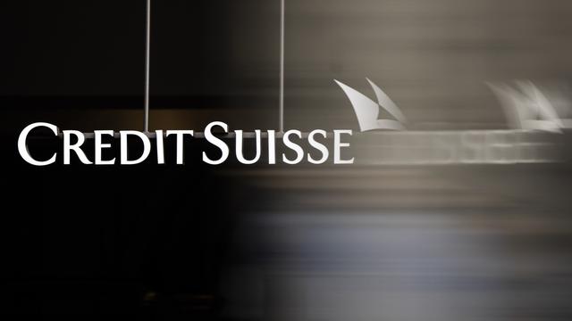 Le logo de la banque Credit Suisse sur son quartier général à Zurich. [Keystone - Michael Buholzer]