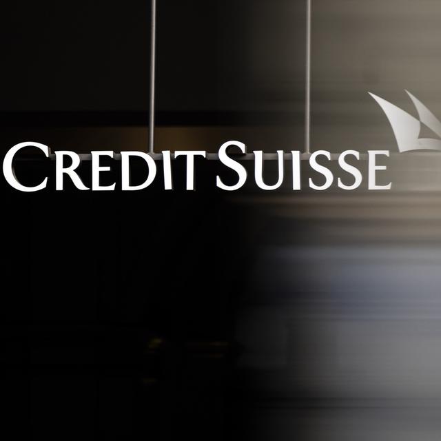 Le logo de la banque Credit Suisse sur son quartier général à Zurich. [Keystone - Michael Buholzer]