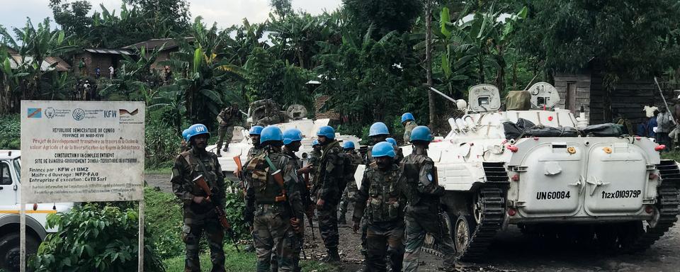 Des casques bleus de la MONUSCO en patrouille dans la région du Nord-Kivu au Congo RDC. [Reuters - Djaffar Sabiti]