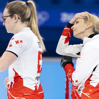 La Suisse rate le bronze en curling aux Jeux olympiques de Pékin. [Keystone - Salvatore Di Nolfi]