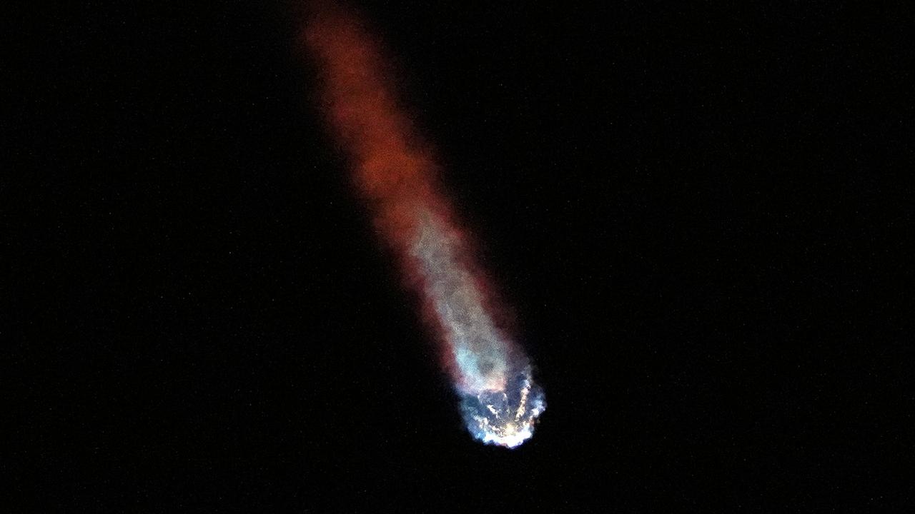 La fusée Falcon 9 de SpaceX, comprenant un alunisseur japonais, décolle de la station spatiale américaine de Cap Canaveral, en Floride, dimanche 11 décembre 2022. [KEYSTONE - John Raoux / AP Photo]