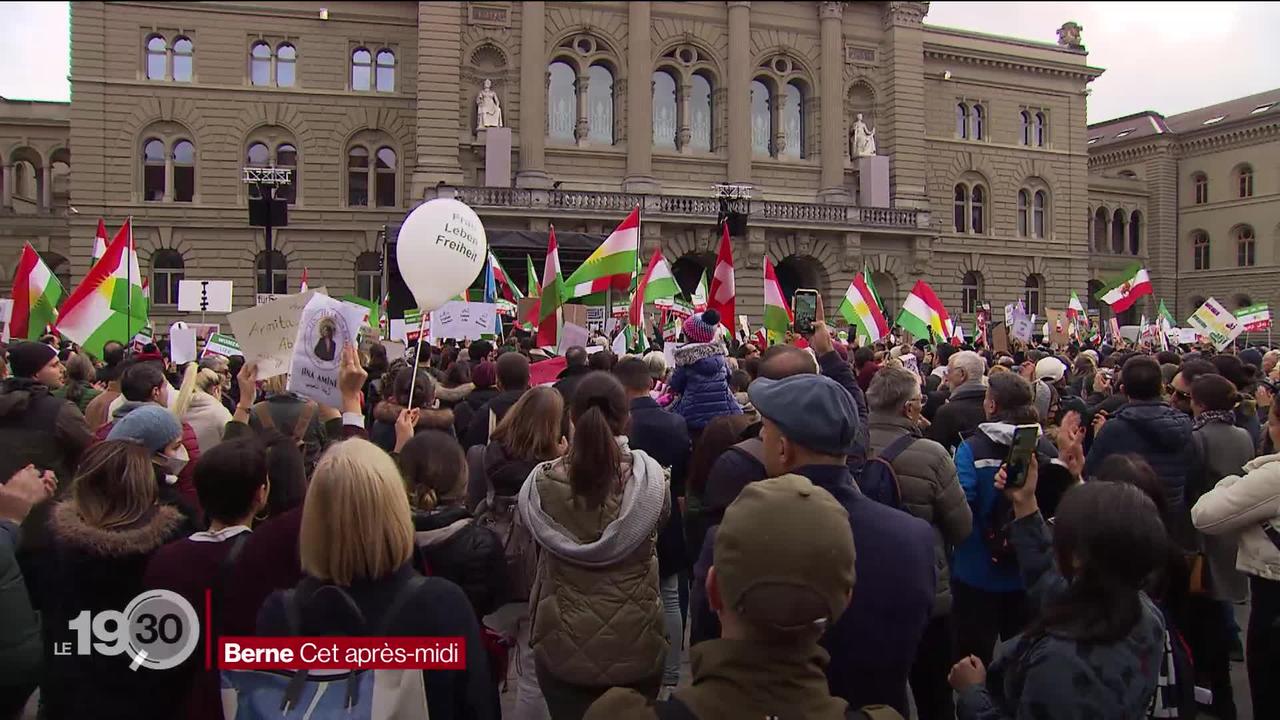 Des milliers de personnes à Berne pour demander des mesures contre Téhéran