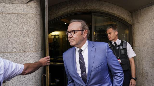 Accusé d'agressions sexuelles au Royaume-Uni, Kevin Spacey plaide non coupable. [KEYSTONE - ALBERTO PEZZALI]