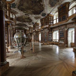 La bibliothèque de l'Abbaye de St Gall. [Keystone - Gian Ehrenzeller]
