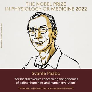 Le prix Nobel de médecine 2022 a été attribué au Suédois Svante Pääbo pour le séquençage du génome de Néandertal. [Comité Nobel - Niklas Elmehed]