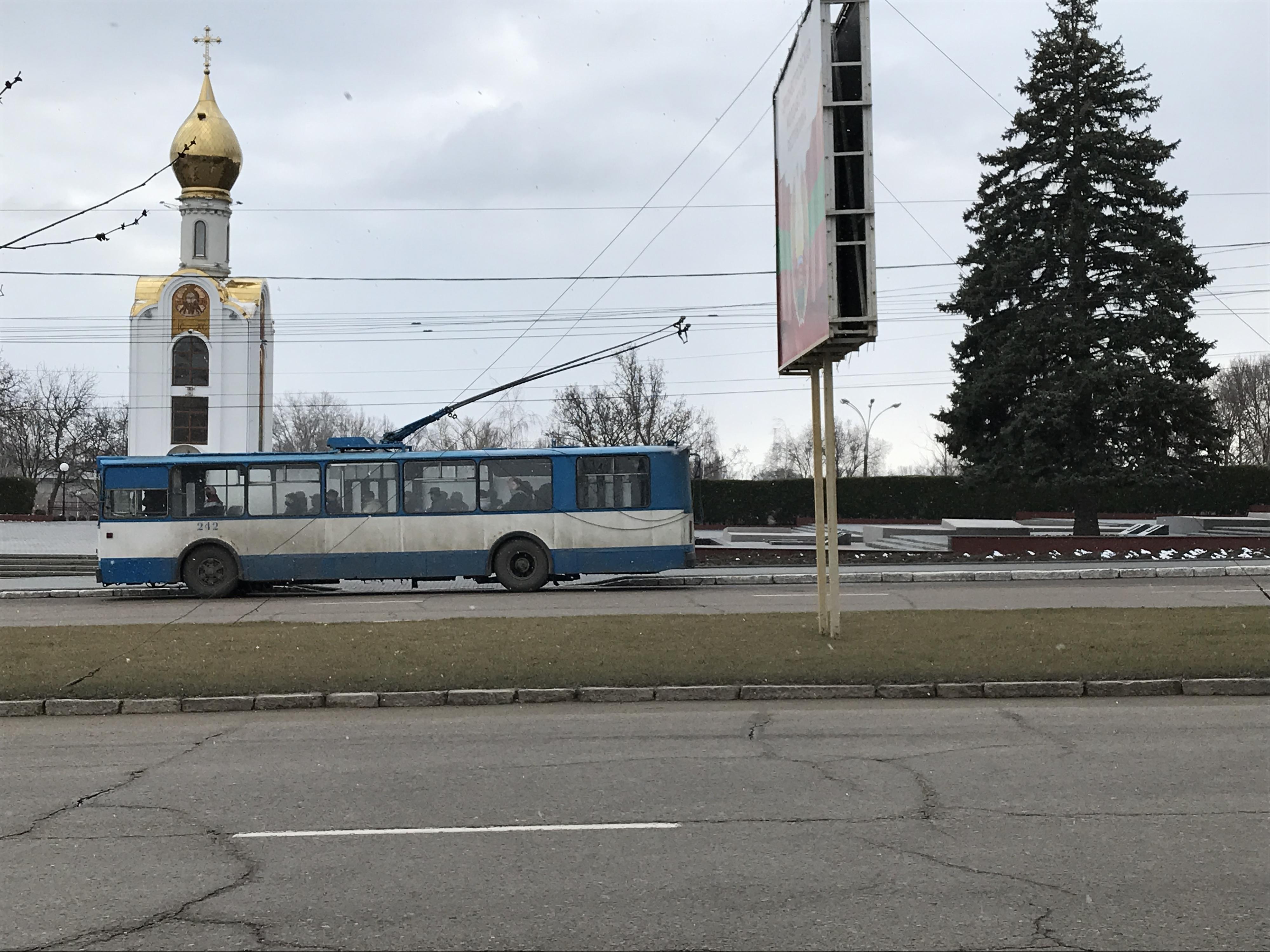 Un trolleybus à Tiraspol. [RTS - Maurine Mercier]
