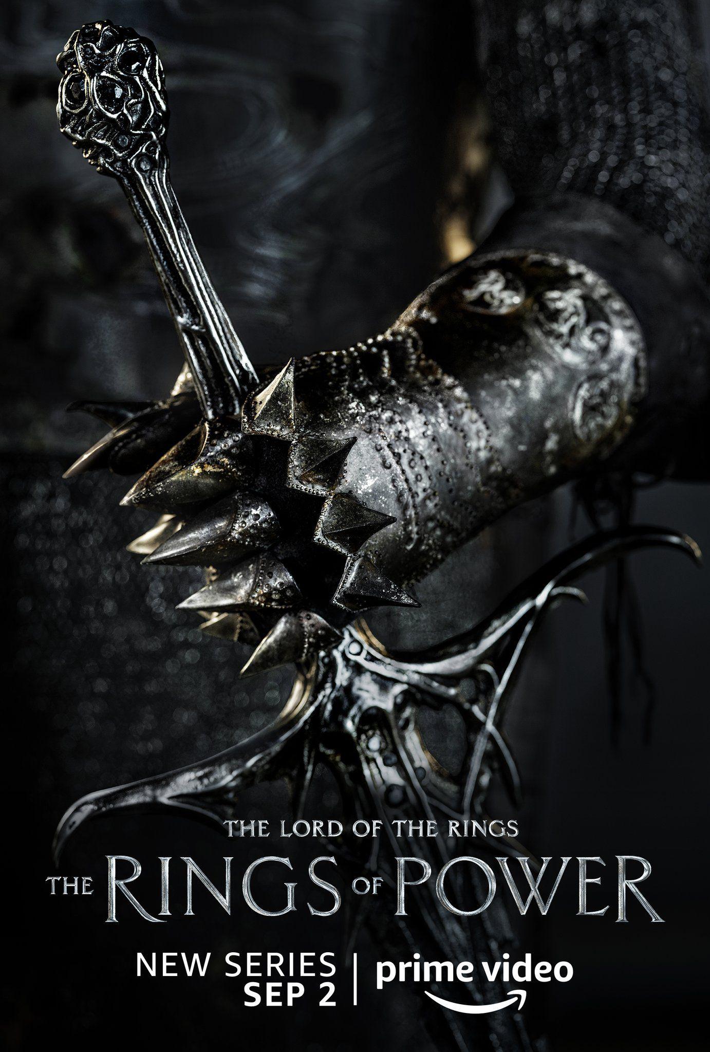 L'affiche de la nouvelle série "Le Seigneur des anneaux: les anneaux de pouvoir". [Amazon Prime/WarnerBros/HarperCollins]