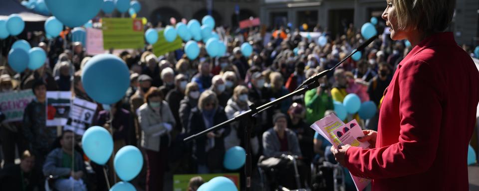 Manifestation pour les droits des handicapés. [Keystone ATS - Anthony Anex]