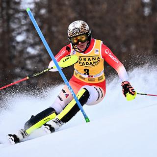 Wendy Holdener peut légitimement viser la victoire en slalom à Sestrières. [Marco BERTORELLO]