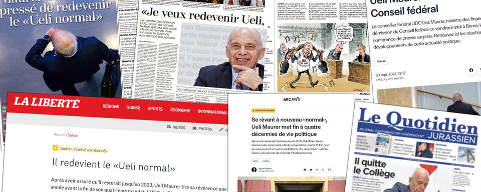 La presse dépeint un Ueli Maurer entre normalité et provocation. [RTS]