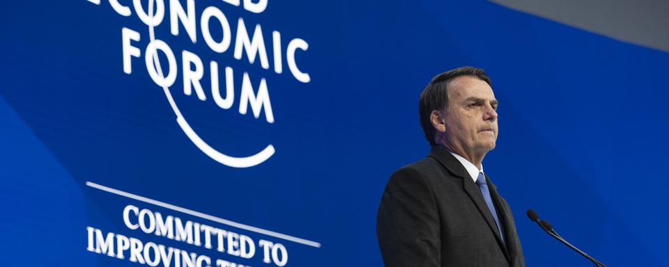 Jair Bolsonaro lors du Forum économique mondial (WEF) de Davos en janvier 2019. [Keystone - Gian Ehrenzeller]