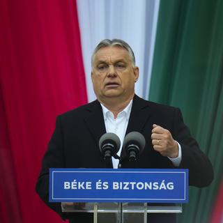 Viktor Orban le premier avril 2022. [AP/Keystone - Petr David Josek]