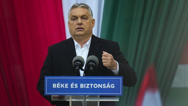 Viktor Orban le premier avril 2022. [AP/Keystone - Petr David Josek]