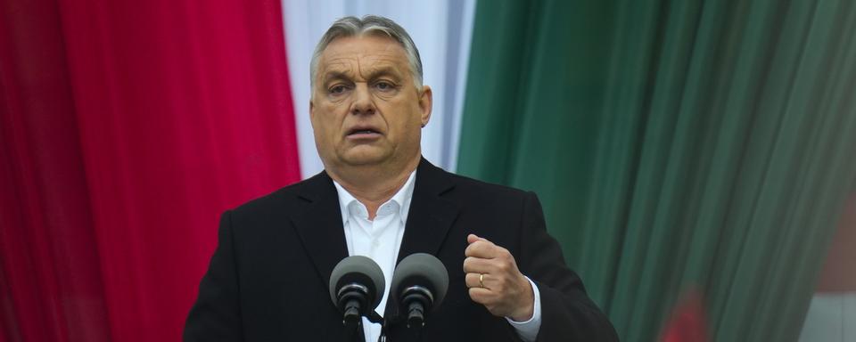 Viktor Orban le premier avril 2022. [AP/Keystone - Petr David Josek]