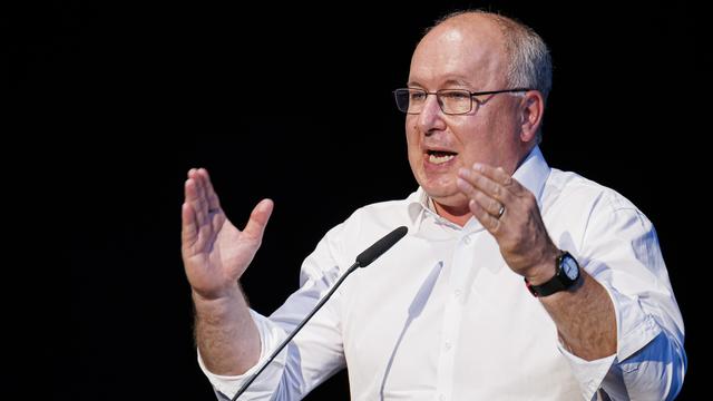 Le conseiller national socialiste vaudois et président de l'USS Pierre-Yves Maillard. [Keystone - Valentin Flauraud]