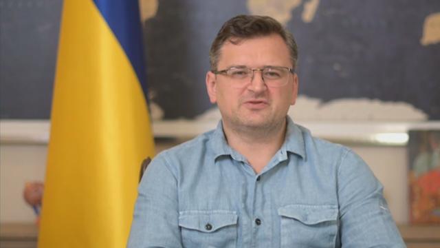 Dmytro Kuleba, ministre ukrainien des Affaires étrangères, lors de son interview à la RTS le 4 juillet 2022. [RTS]