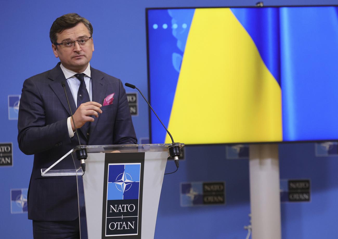 Le ministre ukrainien des Affaires étrangères Dmytro Kouleba. [Keystone/AP - Olivier Matthys]