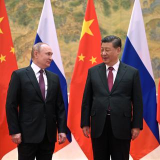 Vladimir Poutine et Xi Jinping à Pékin en Janvier 2022. [Kremlin Pool Photo/Keystone - Alexei Druzhinin]
