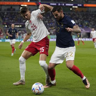 Le match France-Danemark. [AP Photo/Keystone - Thanassis Stavrakis]