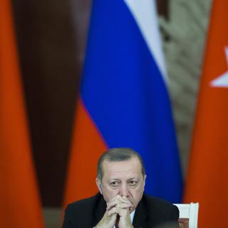 Le président turc Recep Tayyip Erdogan à une conférence avec la Russie le 10 mars 2017. [AP Photo/Keystone - lexander Zemlianichenko]