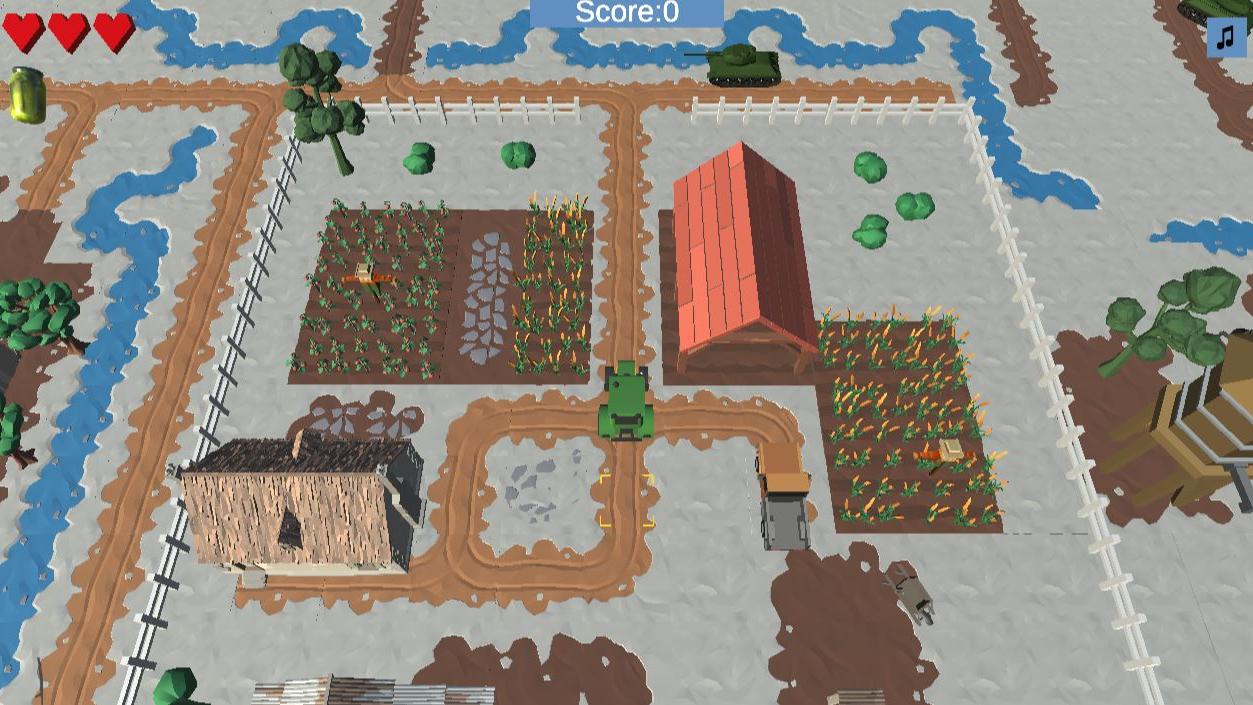 Le jeu vidéo "Farmers Stealing Tanks". ["Farmers Stealing Tanks"]