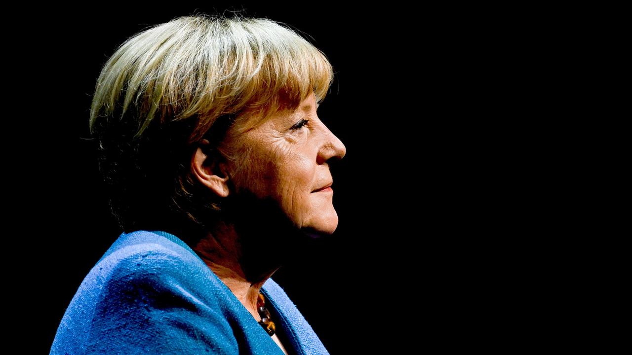 L'ancienne chancelière allemande Angela Merkel. [Keystone/EPA - Filip Singer]