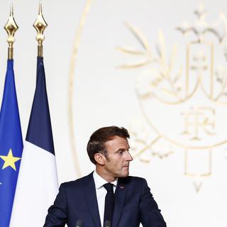 Emmanuel Macron le 1er septembre 2022 [AP/Keystone - Mohammed Badra]