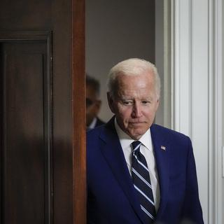 Le président américain Joe Biden arrive dans la salle Roosevelt de la Maison Blanche, le 21 juin 2022, à Washington. [AFP - Drew Angerer / Getty Images]