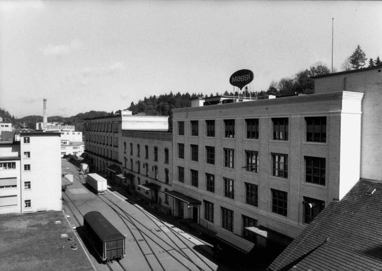 Le site de production Maggi à Kemptthal, dans le canton de Zurich, en 1996. [Keystone - STR]