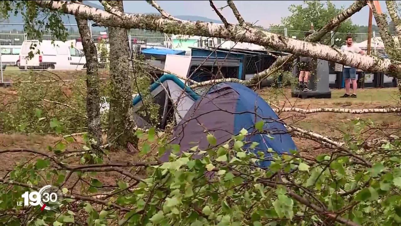 Le site du festival des Eurockéennes de Belfort a été dévasté jeudi soir par de violents orages.