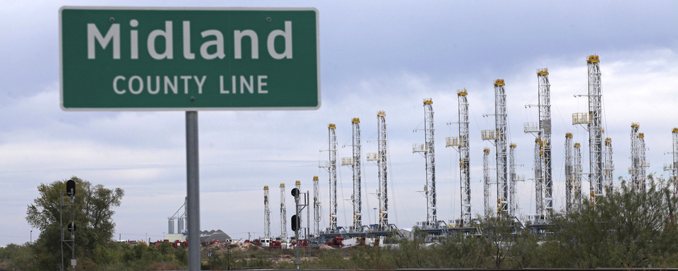 Champ pétrolier dans le Midland, près d'Odessa au Texas [Odessa American/AP/Keystone - Jacob Ford]