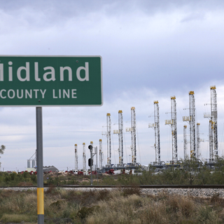 Champ pétrolier dans le Midland, près d'Odessa au Texas [Odessa American/AP/Keystone - Jacob Ford]