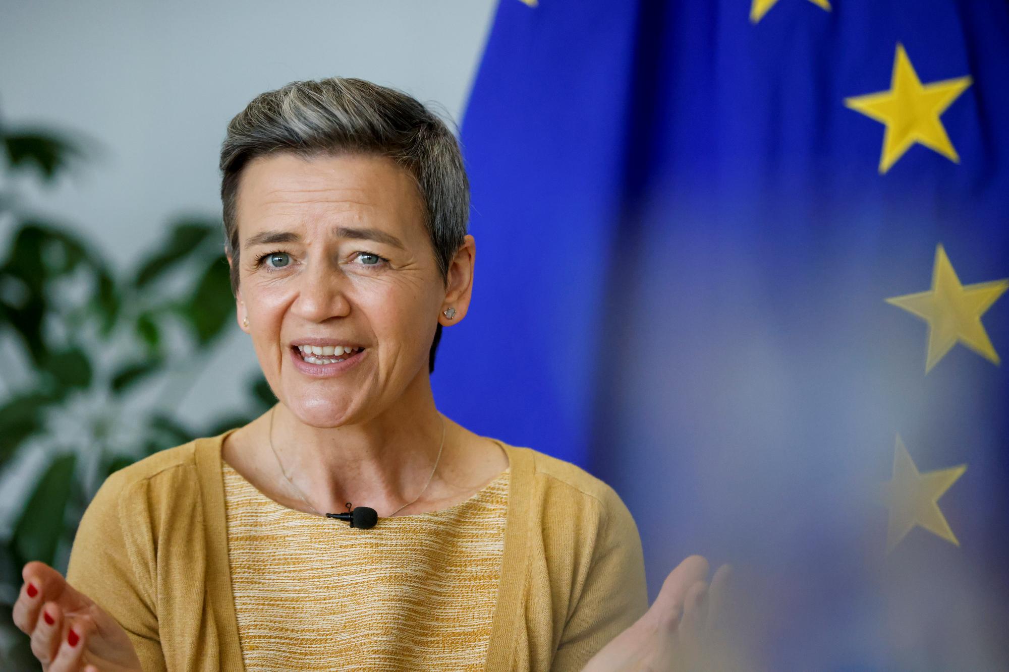 La vice-présidente de la Commission européenne Margrethe Vestager, ici en mars 2022 [Johanna Geron - REUTERS]