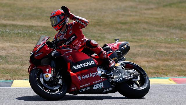 Francesco Bagnaia a décroché la pole du Grand Prix d'Allemagne. [Imago - Graham Holt]