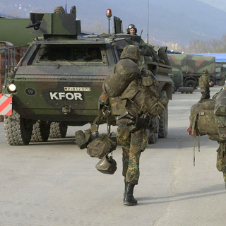 Les Balkans sont le premier champ opérationnel de l'Otan, notamment avec la KFOR au Kosovo depuis 1999. [AFP - Eric Feferberg]