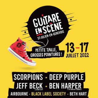 Affiche du festival Guitare en scène qui se tient du 13 au 17 juillet 2022. [Guitare en scène]