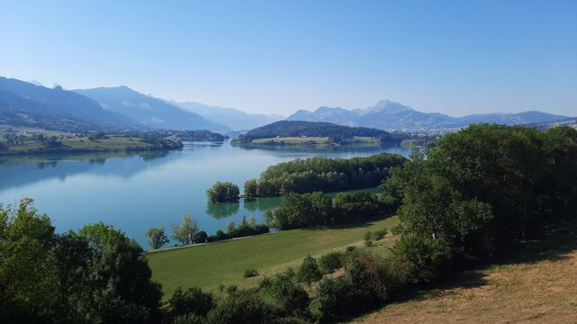 Vue du lac de la Gruyère. [RTS - Delphine Sage]