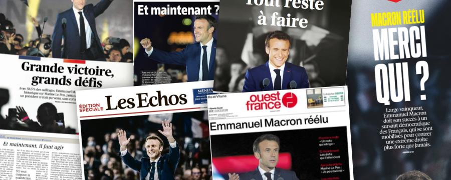 Quelques Unes de la presse française au lendemain de la victoire d'Emmanuel Macron. [DR]