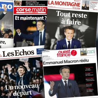 Quelques Unes de la presse française au lendemain de la victoire d'Emmanuel Macron. [DR]