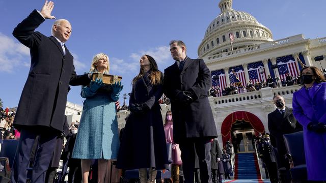 Joe Biden lors de son investiture. [AP Photo/Keystone - Andrew Harnik]