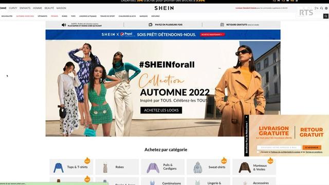 Les enquêteurs de l’étude ont repéré 18 "dark patterns" sur l'interface de Shein. [RTS]