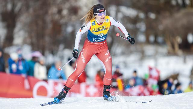 Nadine Fähndrich a débuté le Tour de Ski de la meilleure des manières. [Federico Modica]