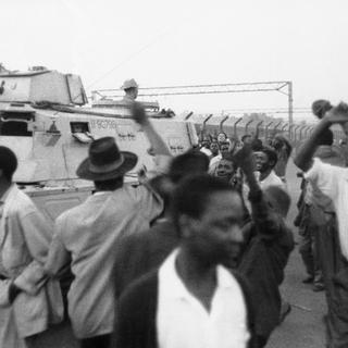 Une manifestation en Afrique du Sud, le 28 mars 1960. [AP/Keystone]