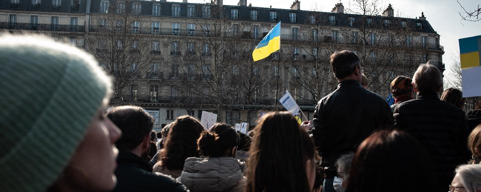 Une manifestation contre la guerre en Ukraine le 5 mars 2022 à Paris. [AFP - Benjamin Mengelle / Hans Lucas]