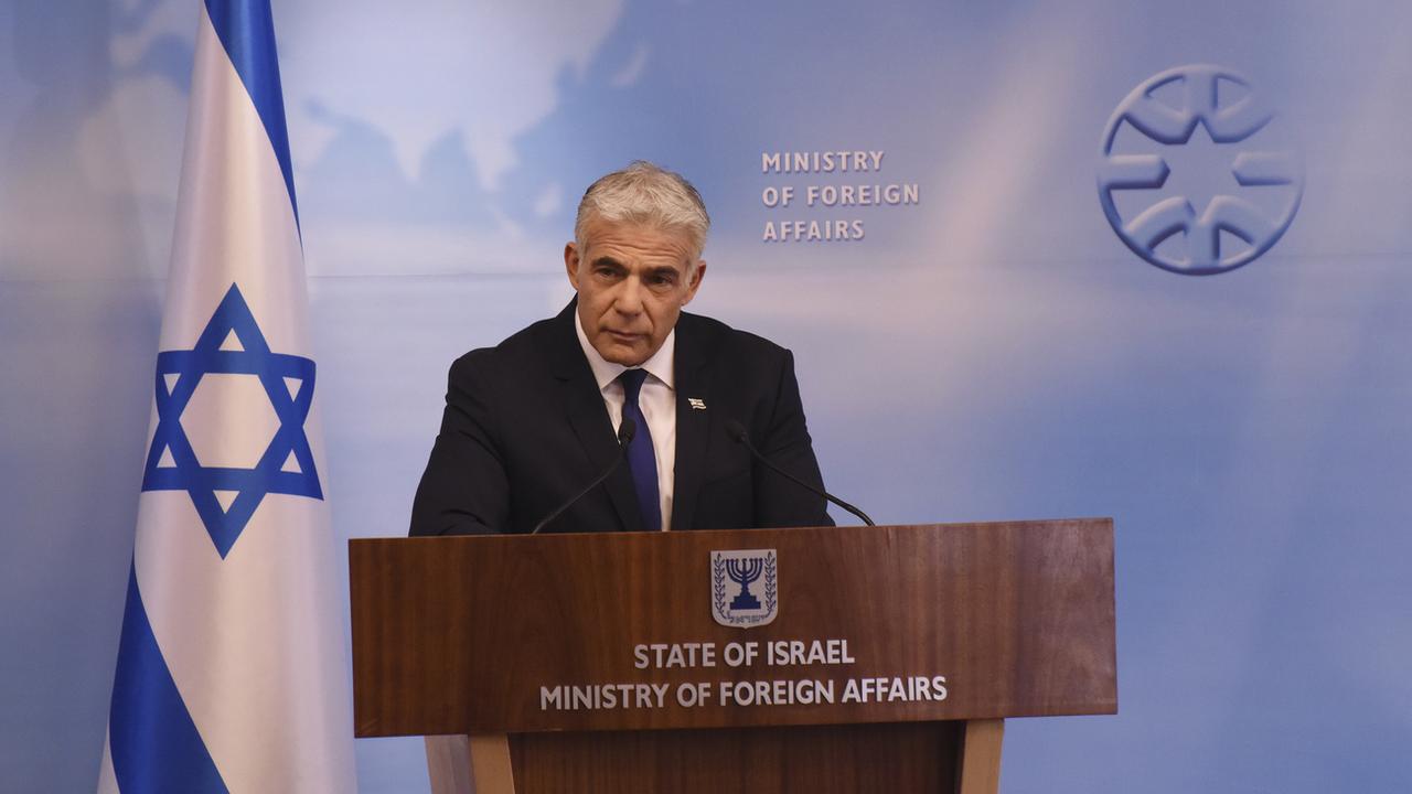 Le ministre israélien des Affaires étrangères Yaïr Lapid. [KEYSTONE - Debbie Hill / AP]