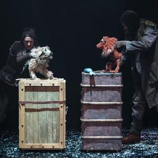 Une scène de la pièce "Appel sauvage", création du Théâtre des Marionnettes de Genève. [Théâtre de marionnettes de Genève]