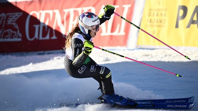 Marta Bassino a réalisé une superbe fin de parcours pour s'adjuger la victoire au géant de Sestrières. [Marco BERTORELLO]